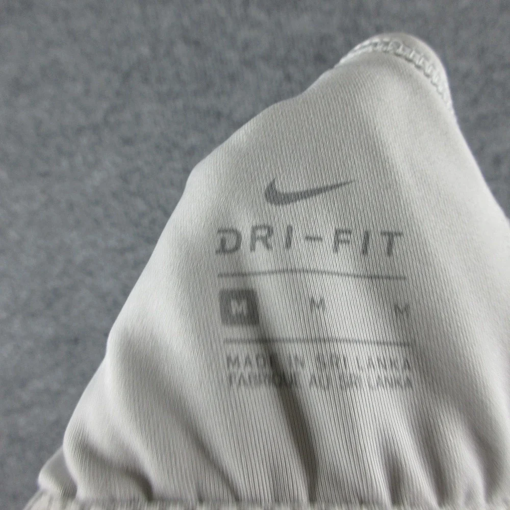Nike Sports Bra Womens Medium Gray Dri-FIT Racerback Wireless Logo Athletic